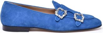 Edhen Milano Mocassino in Suede - Dames - Loafers - Blauw - 38 1/2 EU - Leer - Schoenen