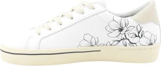 Sun 68 Katy Printed Sneaker - Dames - Sneakers - Wit - 36 EU - Katoen - Schoenen