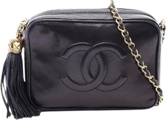 Chanel Borsa a spalla pre-owned con logo Coco in pelle di agnello - - Pre-owned - Donna - Nero - ONE SIZE