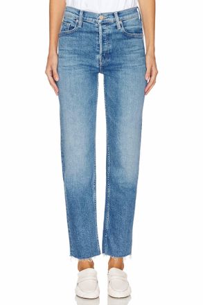 Mother Tomcat Flood Fray Jeans In Flag Me Down