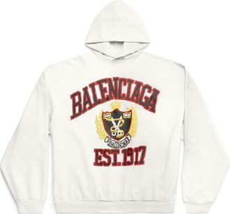 Balenciaga DIY College Hoodie White 744463TOVK29012