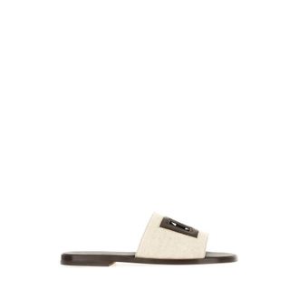 Dolce & Gabbana Sliders, male, Beige, Size: 12 US Logo-detail Sandals