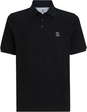 Brunello Cucinelli Piqu&eacute; polo shirt in Black at Nordstrom, Size Xxx-Large Eu