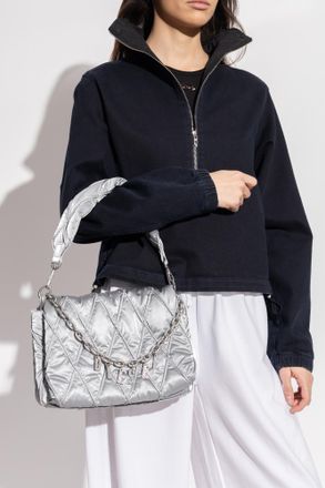 Diesel Shoulder Bag CHARM-D SHOULDER, Womens, Silver