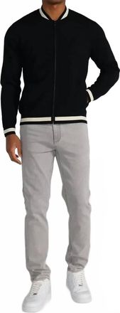 Redvanly Crestwell Bomber Wool Jacket In Tuxedo