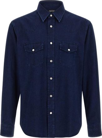 Tom Ford Blue Western Shirt