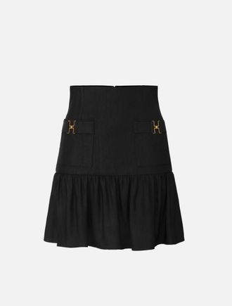 Elisabetta Franchi Rock aus Leinenmischung