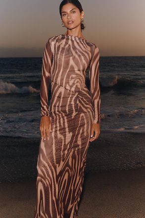 Suboo Long-Sleeve Flared Midi Dress
