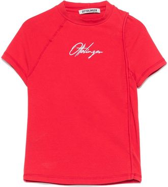 Ottolinger Gedeconstrueerd T-shirt - Rood