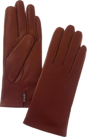 Sofiacashmere Classic Cashmere-Lined Nappa Leather Gloves