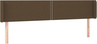 vidaXL Cabecero Con Led De Tela Marr&oacute;n Oscuro 203x16x78/88 Cm Vidaxl