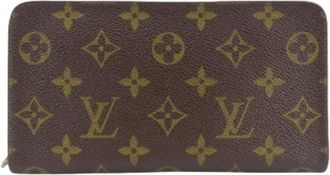 Louis Vuitton Pre-owned Lange portemonnee (bi-fold) - Dames - Vintage Accessoires - Bruin - ONE Size - Vintage