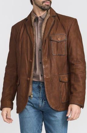 Flynt Distressed Leather Jacket in New Mexico at Nordstrom Rack, Size Large
