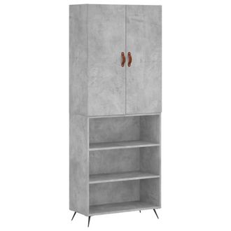 Berkfield Home Highboard Concrete Grey 69.5x34x180 cm Engineered Wood