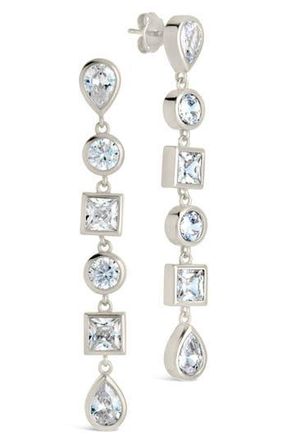 Sterling Forever Ingrid CZ Link Drop Earrings in Silver at Nordstrom Rack