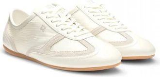 HUGO BOSS Mystie Low-top Trainers - Dames - Sneakers - Beige - 36 EU - Leer - Schoenen