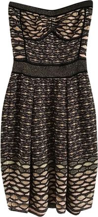 Missoni Strapless Metallic Knit Dres Size S