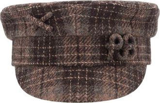 Ruslan Baginskiy Brown Checks Bakerboy Hat