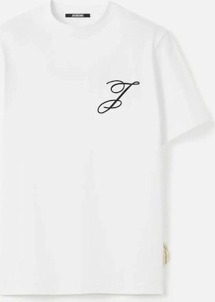 Jacquemus Mens Jacquemus The Logo T Shirt White - Size: 42