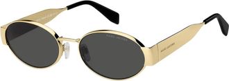 Marc Jacobs De klassieke logo ronde zonnebril - Dames - Zonnebrillen - Geel - 58 MM - Accessoires
