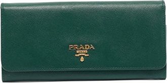 Prada Continental portemonnee met omslag - Groen