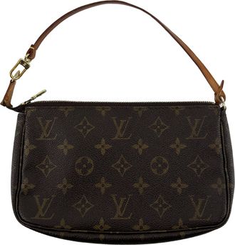 Louis Vuitton Pochette Accessoires Nm Monogram Canvas Brown Canvas Handbag (Pre-Owned)