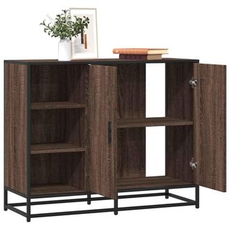 Berkfield Home Sideboard Brown Oak 92x35x76 cm Engineered Wood | Size: 92 x 35 x 76 cm