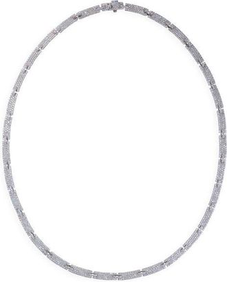 Lana Jewelry 14K Gold Diamond Tag Necklace in White Gold at Nordstrom, Size 16