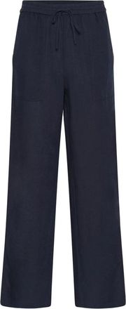 Part Two After Midnight Linnen Broek - Dames - Straight fit broeken - Blauw - S - Linnen - Broeken