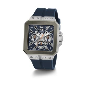 Guess Skeleton Leo Multifunction Horloge - Heren - Accessoires - Blauw - Maat: ONE Size