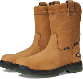 Ariat Turbo Pull-On Carbon Toe Waterproof Mens Work Pull-on Boots Aged Bark : 10.5 D - Medium, Leather