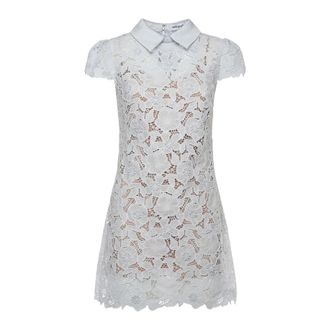 Self Portrait Short Dresses, female, Blue, Size: 2XS Floral Lace Mini Dress