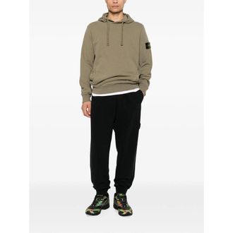 Stone Island Cotton Drawstring Hood Hoodie - Green
