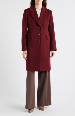Fleurette Charlie Wool Coat in Merlot at Nordstrom, Size 10P