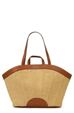 Hammitt Shelley Raffia Resort Tote in Cocoa Raffia/Gold at Nordstrom