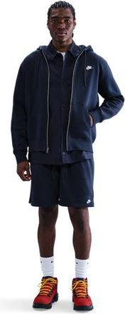 Nike Mens Club Flow French Terry Shorts - Obsidian/White/Obsidian Size 4XL