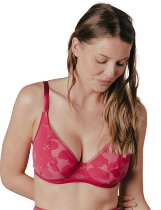 Maison Lejaby Womens Ombrage Underwired Bra - Red - Size 30DD