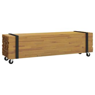 vidaXL Supporto Tv 110 X 30 X 30 Cm Marrone Legno Di Teak Solido Vidaxl