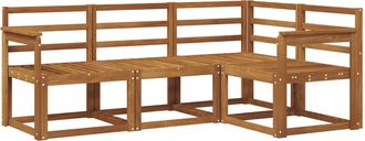 vidaXL Conjunto De Sof&aacute;s De Exterior 4 Uds. Natural Vidaxl