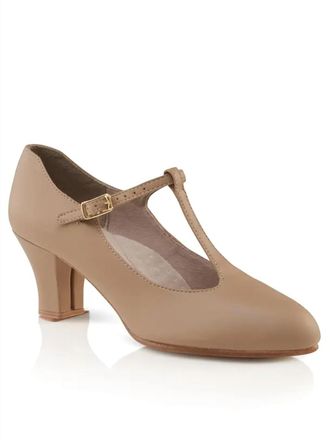Capezio WomenS Jr Footlight T-Strap Character Shoe In Caramel