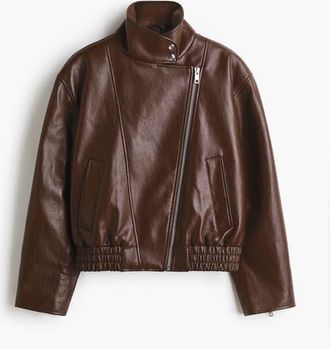 H&M Coated Jacket in Dark Brown at Nordstrom, Size X-Small