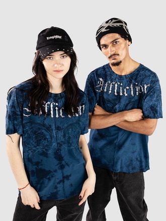 Affliction Detail Crew T-Shirt blau