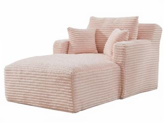 Urban Meuble Cama chaise longue modular en pana rosa
