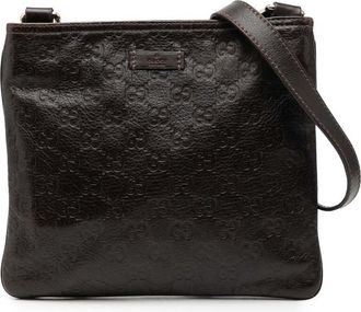 Gucci Pre-owned Gucci Guccissima Crossbody Unisex 201538 204046