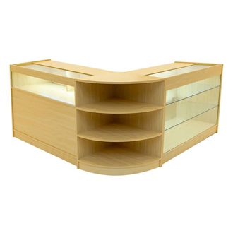 MonsterShop Demeter LED Shop Counter Set K1200, B1200 & LM60 - Maple in Beige