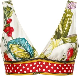 Dolce & Gabbana Zijden tanktop met bloemenprint - Dames - Tops zonder mouwen - Veelkleurig - S - Tops