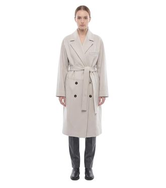 Stella McCartney Off White Notched lapel Trench Coat