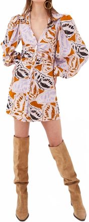 For Love & Lemons Esmeralda Mini Dress In Orange