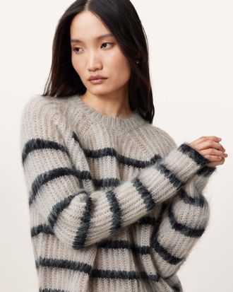 AllSaints Riga Brushed Crew Neck Sweater