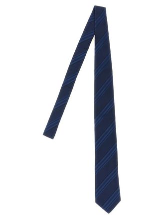 Brunello Cucinelli Blue Operated Stripes Tie